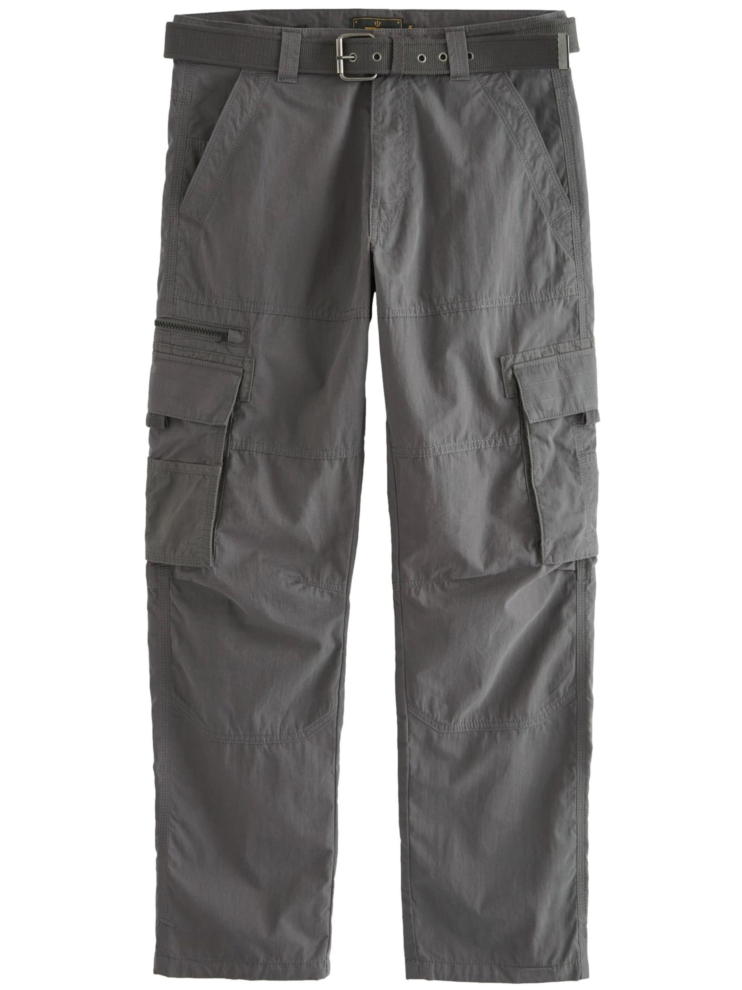 Next Loose fit Cargo trousers in Grey: front