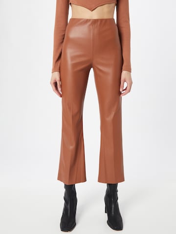 SOAKED IN LUXURY Flared Pants 'Kaylee' in Brown: front