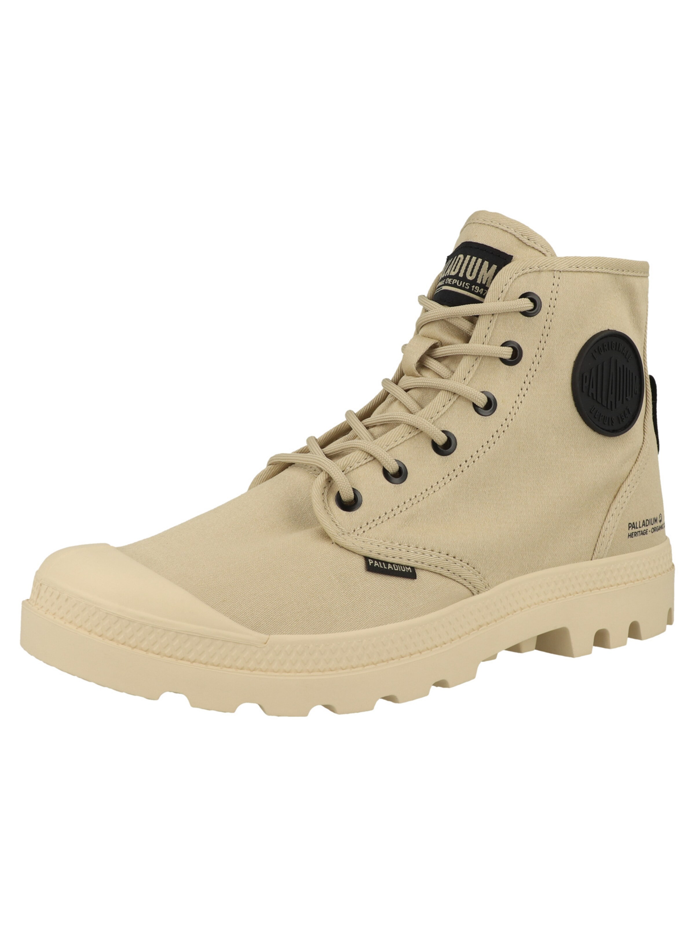 Palladium - Sapato com atacadores ' Pampa Hi Htg Supply ' em bege: frente