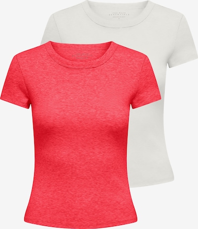 Marškinėliai 'ONLEASY' iš ONLY, spalva – koralų splava / balta, Prekių apžvalga