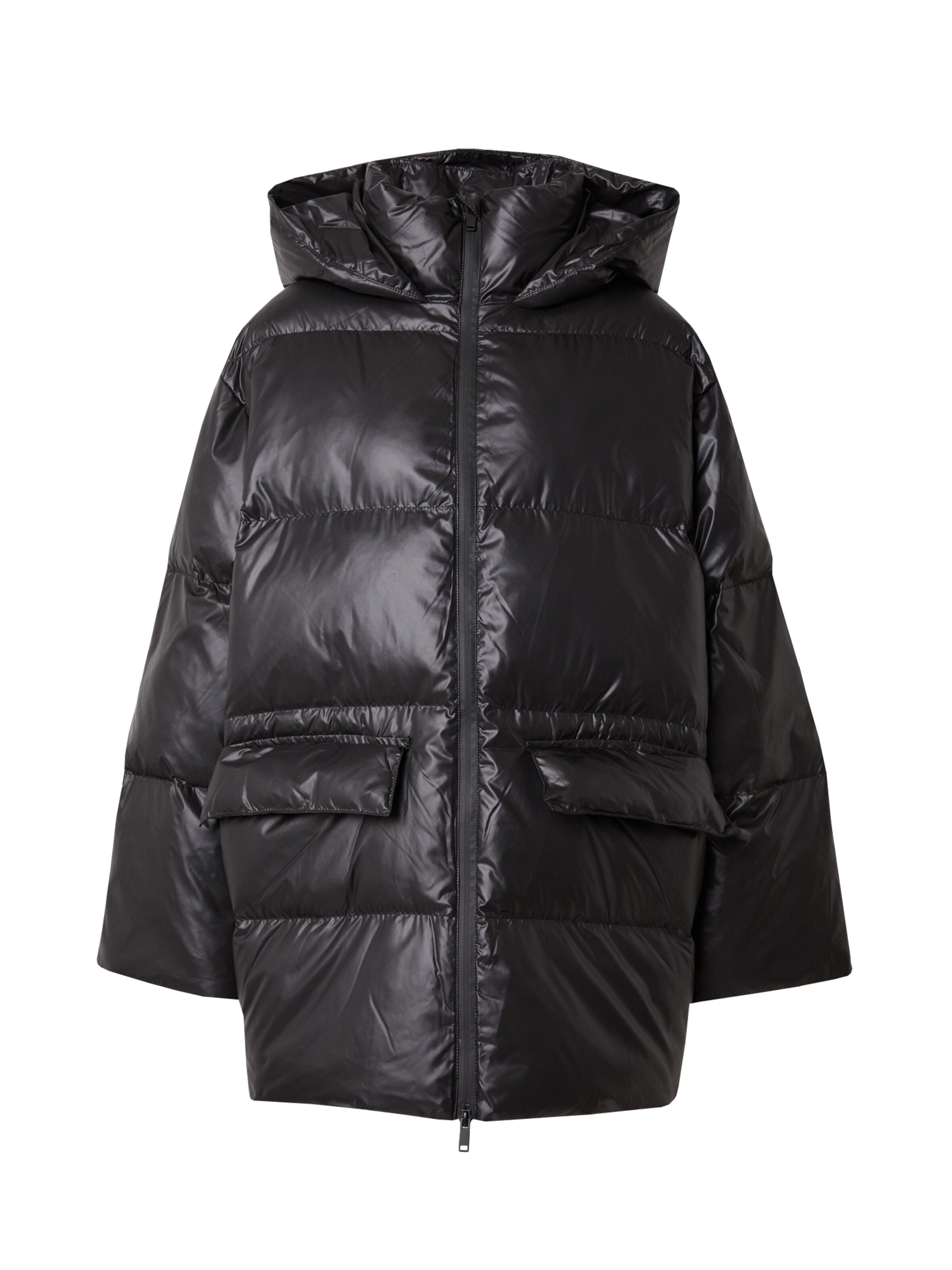 Envii Jacke 'Raccoon' in Schwarz: Vorderseite