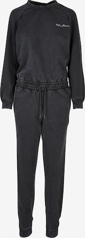 Urban Classics Jumpsuit in Zwart: voorkant