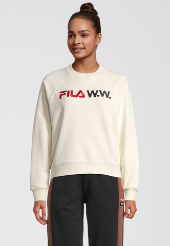 FILA Sweatshirt 'Elena' in Beige: front