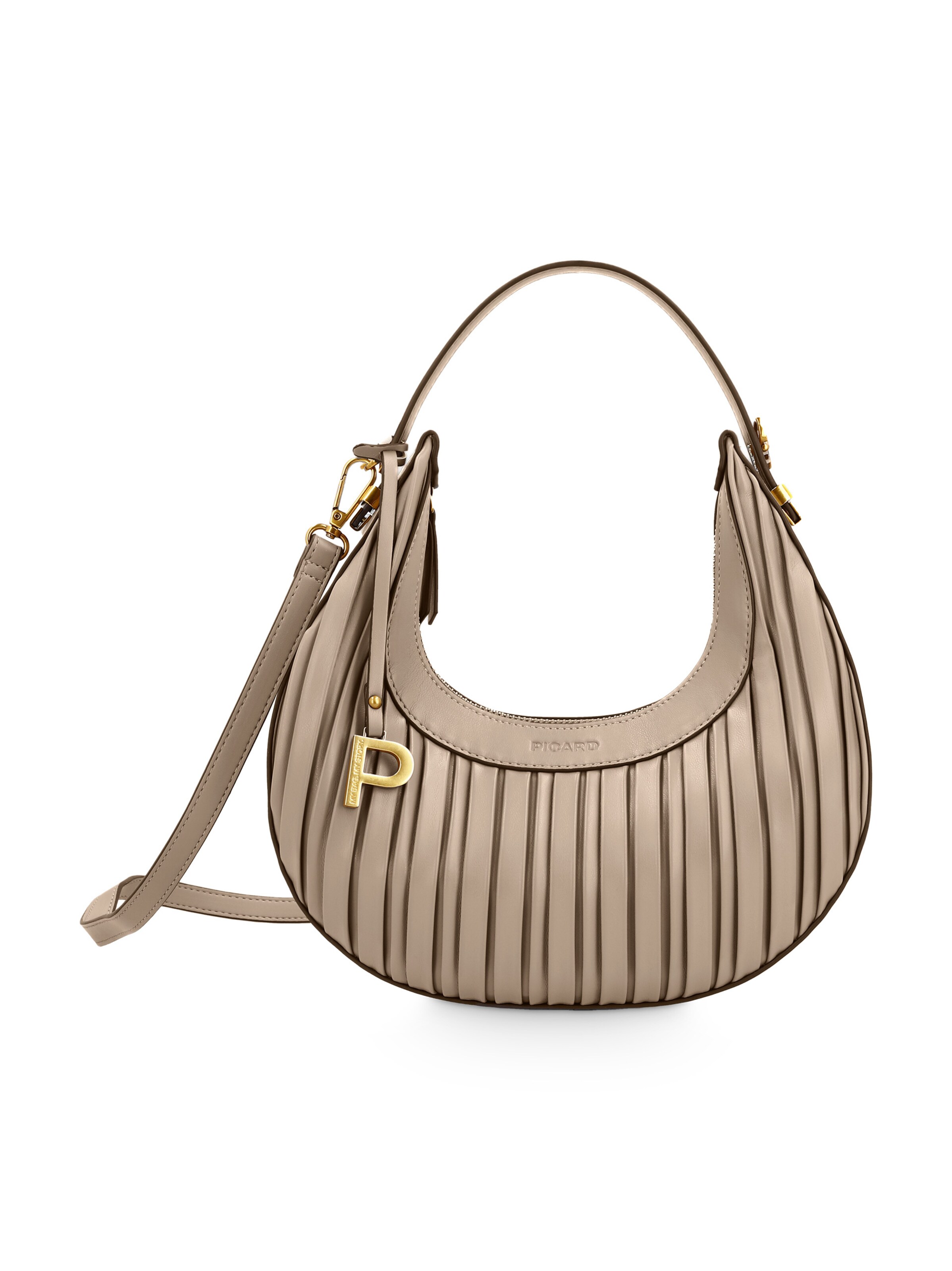Picard Shoulder Bag ' Croissant ' in Beige