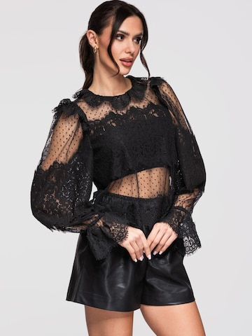 Ombre Blouse in Black: front