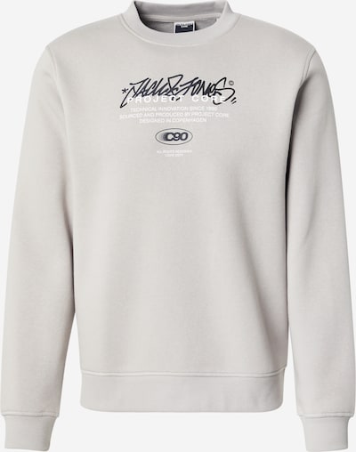Megztinis be užsegimo 'JCOSCRIPTURE' iš JACK & JONES, spalva – šviesiai pilka / juoda / balta, Prekių apžvalga
