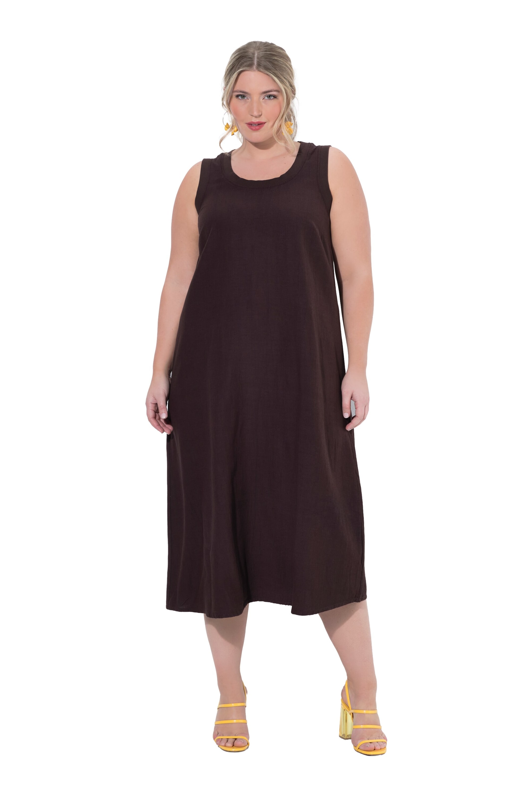 MIAMODA Jurk in Bruin: voorkant