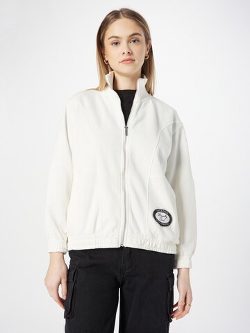 Pegador Zip-Up Hoodie in White: front