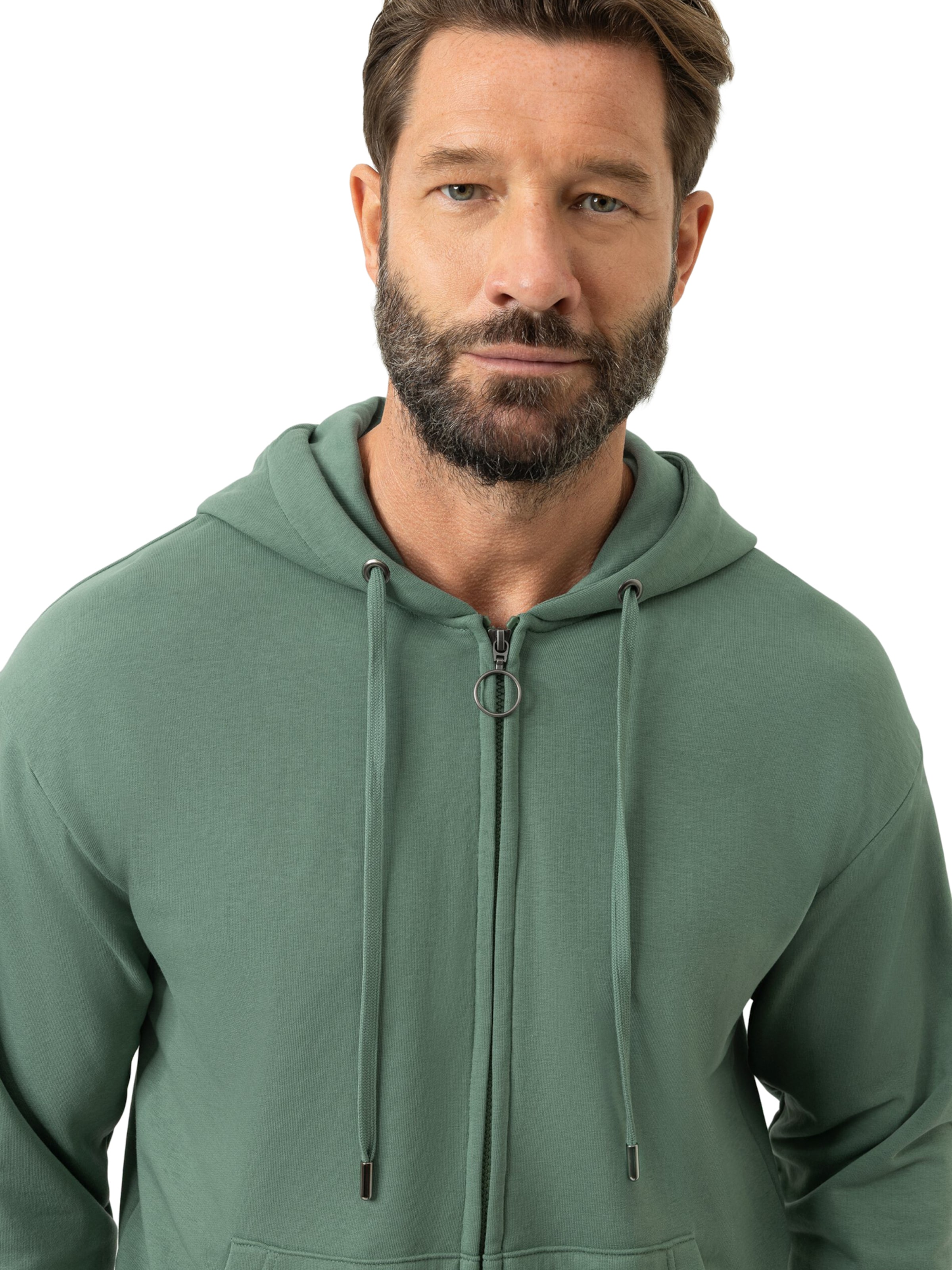 Mey Sweatvest 'Terry Essentials' in Groen