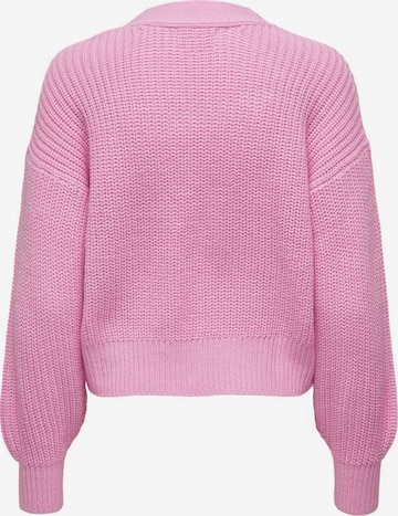JDY Knit Cardigan 'JUSTY' in Pink