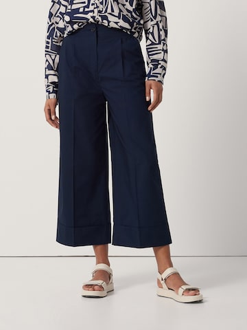 Someday Wide leg Trousers with creases 'Calisa' in Blue: front