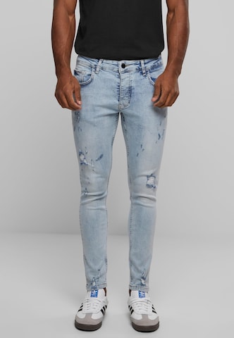 2Y Premium Slimfit Jeans in Blauw: voorkant