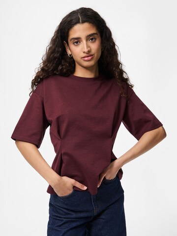 PIECES Shirt in Brown: front