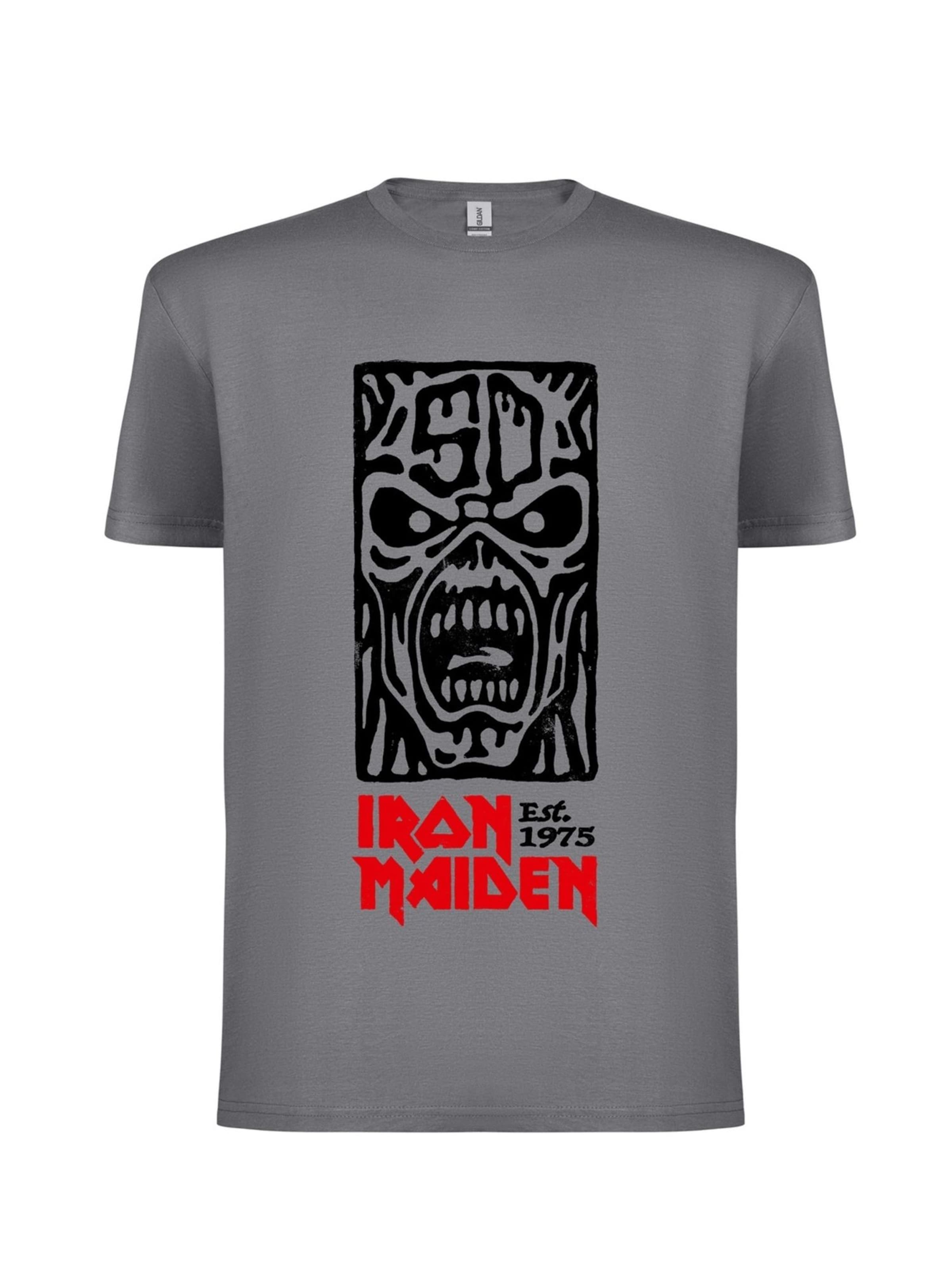 Maglietta 'Iron Maiden' di Iron Maiden in grigio: frontale