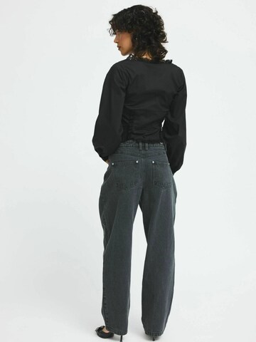 Chemisier 'Daphne' Résumé en noir