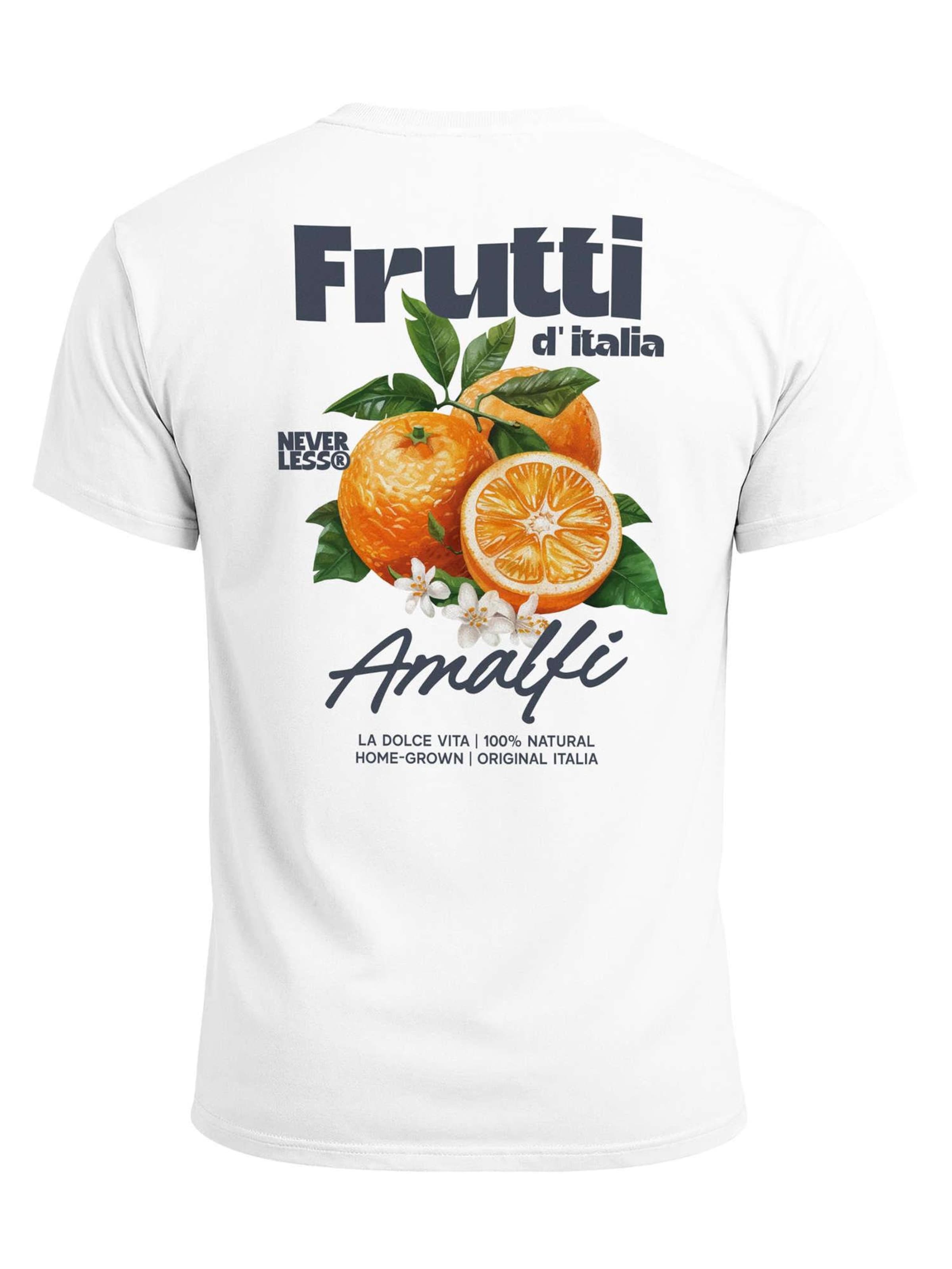 Neverless Shirt 'Frutti di italia'‌‌ in Weiß: Vorderseite