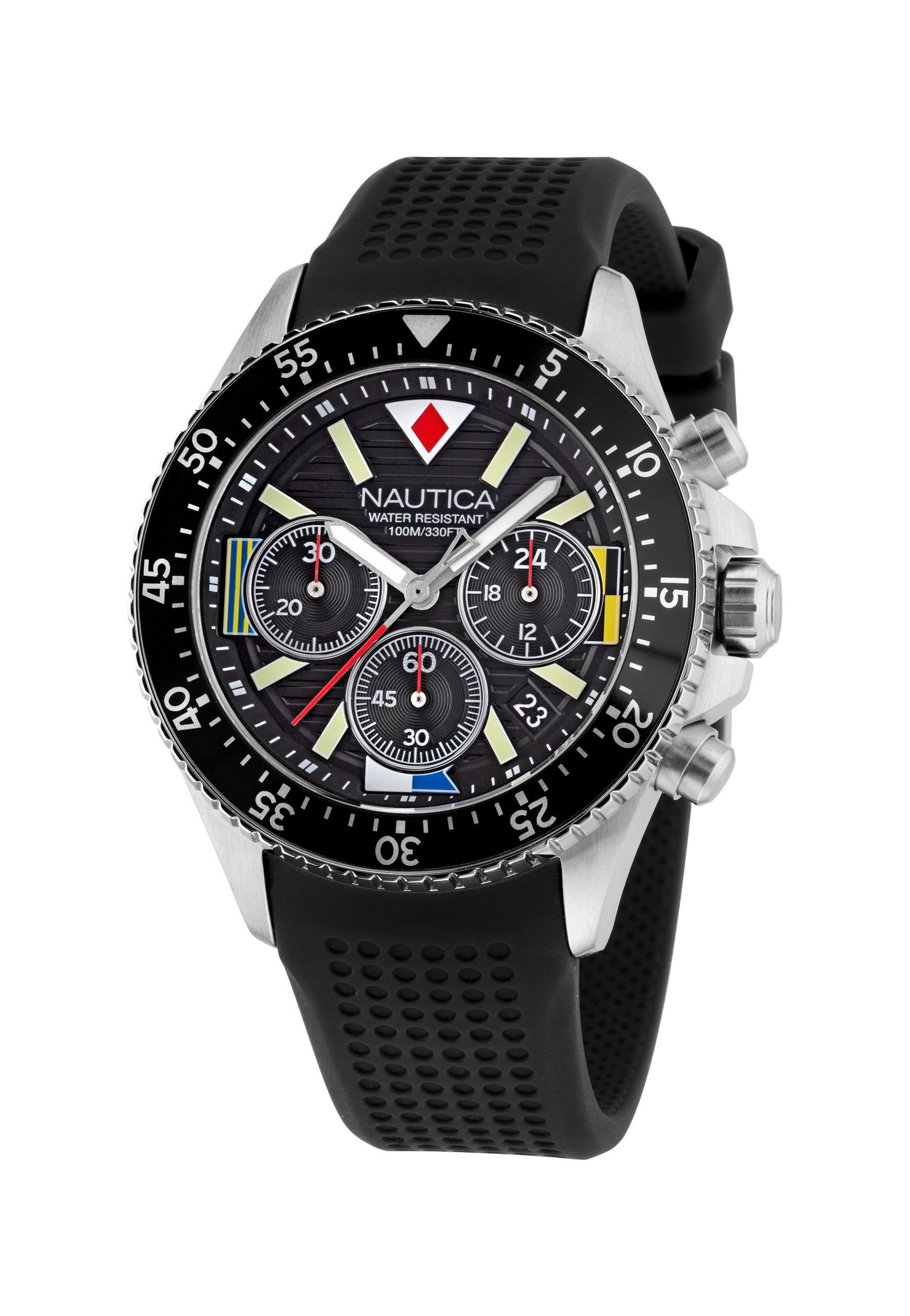 NAUTICA Analog watch ' WESPORT ' in Black: front