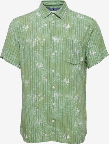 11 Project Regular fit Button Up Shirt 'Barba' in Green: front