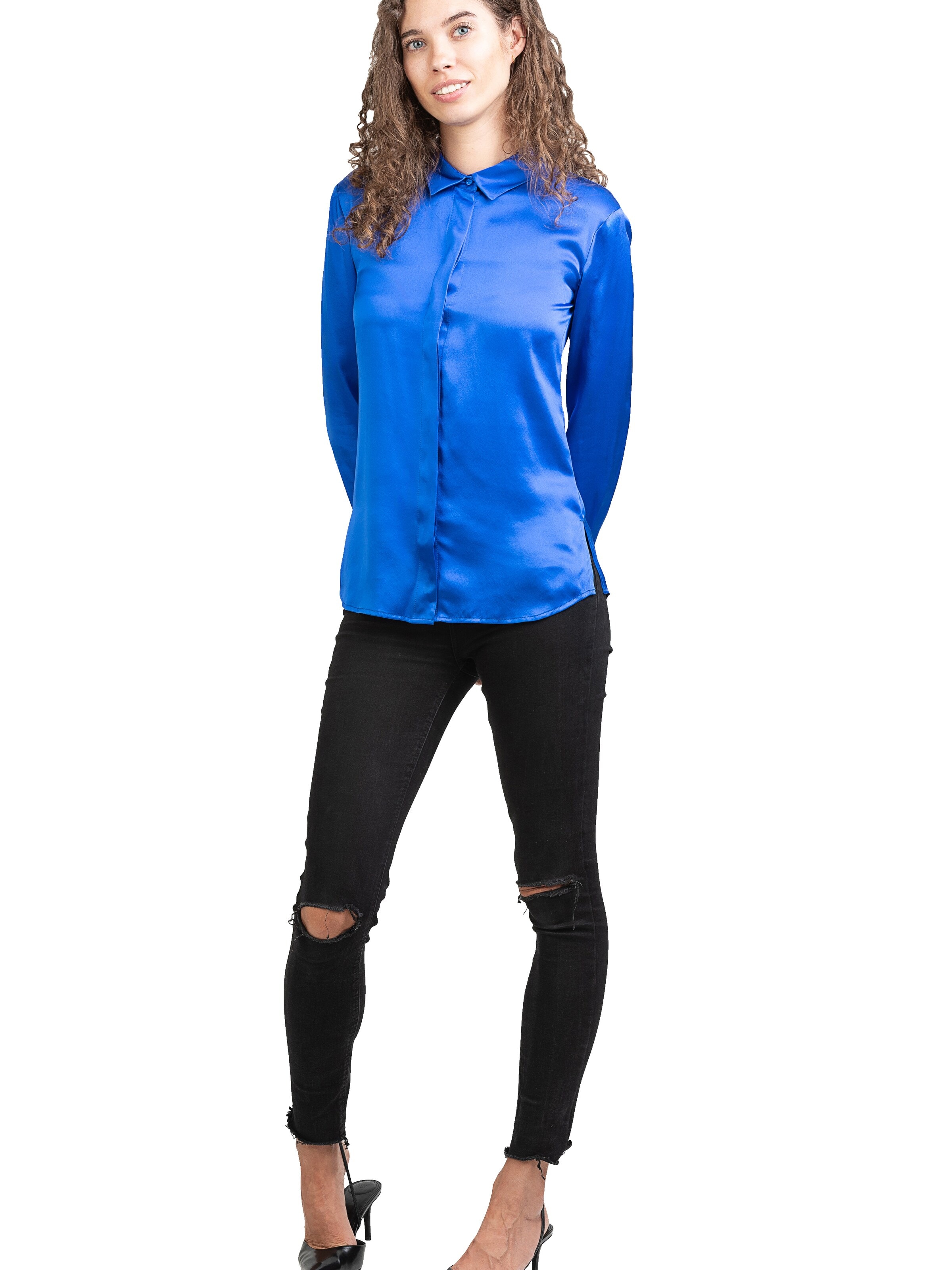 Camicia da donna 'Seidenbluse Camicia da Donna' di Posh Gear in blu