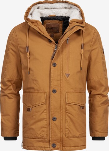 Veste d’hiver ' Crossing ' INDICODE JEANS en orange : devant