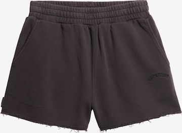 Pantalon 'Essential' Superdry en noir : devant