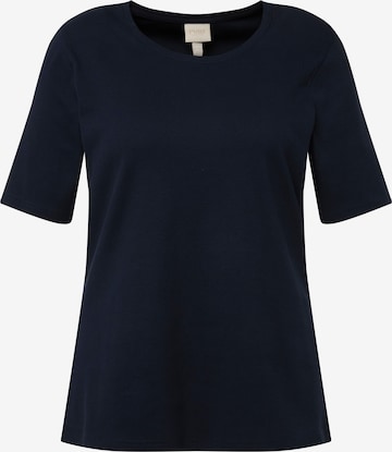 T-shirt Ulla Popken en bleu : devant