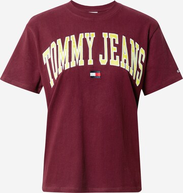 T-shirt Tommy Jeans en rouge : devant