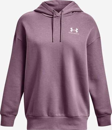 UNDER ARMOUR Αθλητική μπλούζα φούτερ 'Essential' σε λιλά: μπροστά