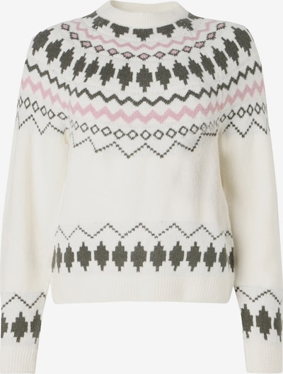 VILA Pulover 'VIPEYSA' u maslinasta / roza / bijela, Pregled proizvoda