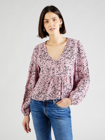 Tommy Jeans Blouse in Roze: voorkant