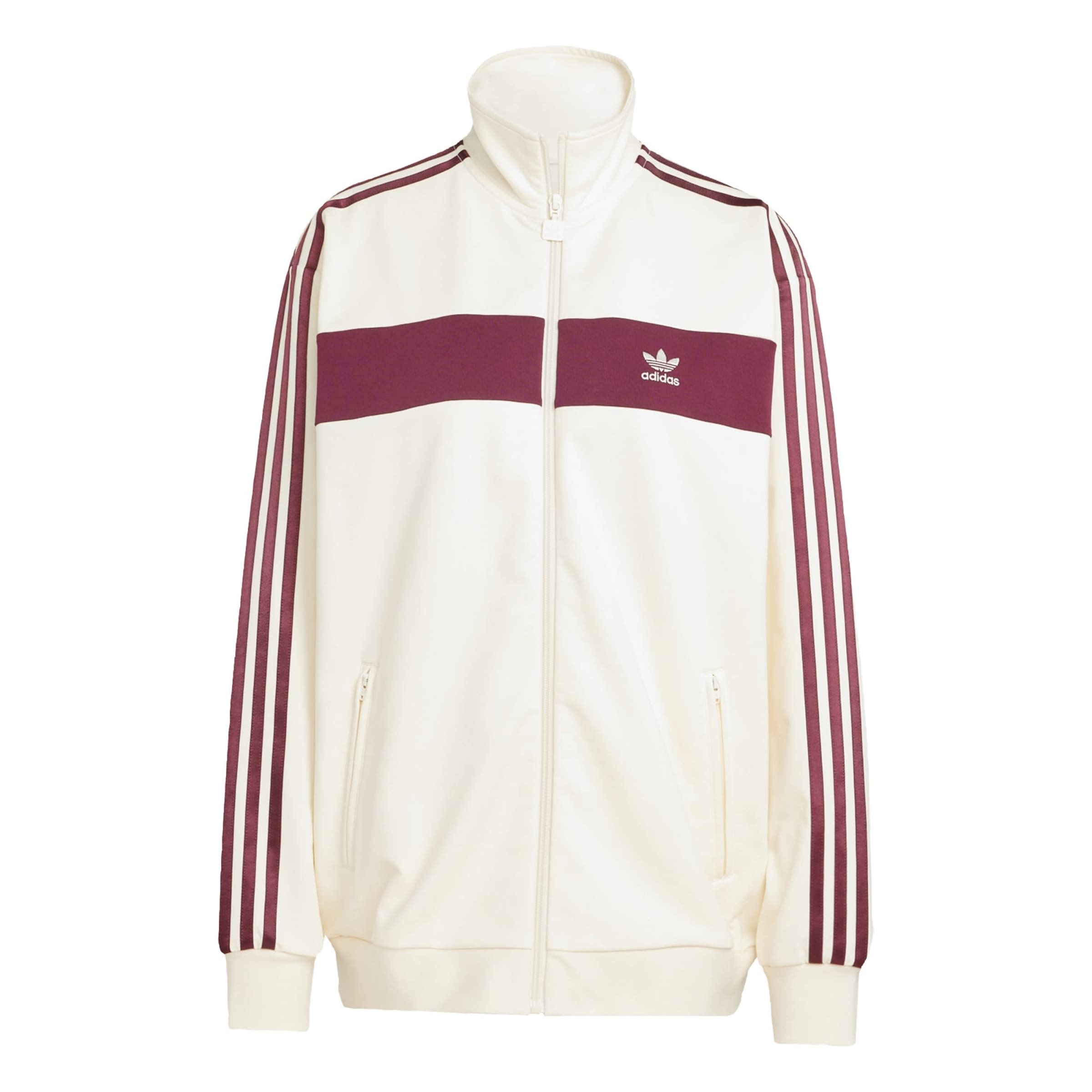 ADIDAS ORIGINALS Sweat jacket 'Colorblock Track' in White: front