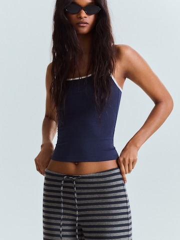 Bershka Ohlapna forma Hlače | siva barva