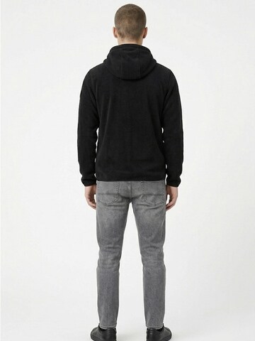 A Question Of (AQO) Overgangsjakke 'David Micro Fleece Hoodie' i sort