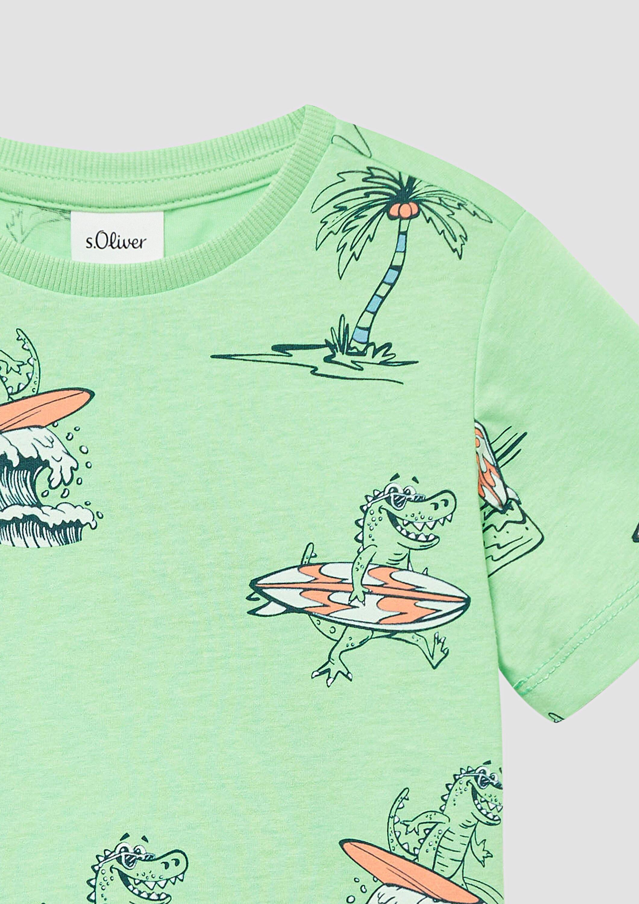 S.Oliver T-Shirt Manica Lunga Per Bambini E Ragazzi, 100% Cotone, Lavabile In Lavatrice, Girocollo Classico