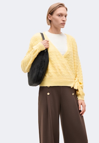 ABOUT YOU Knit Cardigan 'Wanda' in Yellow