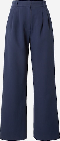 Abercrombie & Fitch Wide leg Pleat-Front Pants in Blue: front