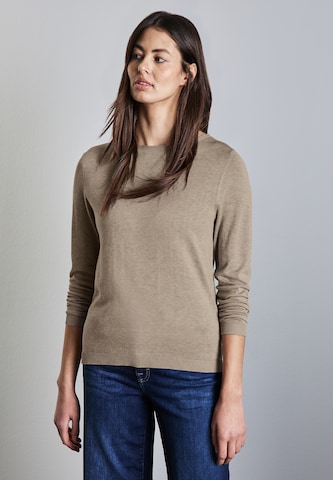 Pull-over STREET ONE en beige : devant