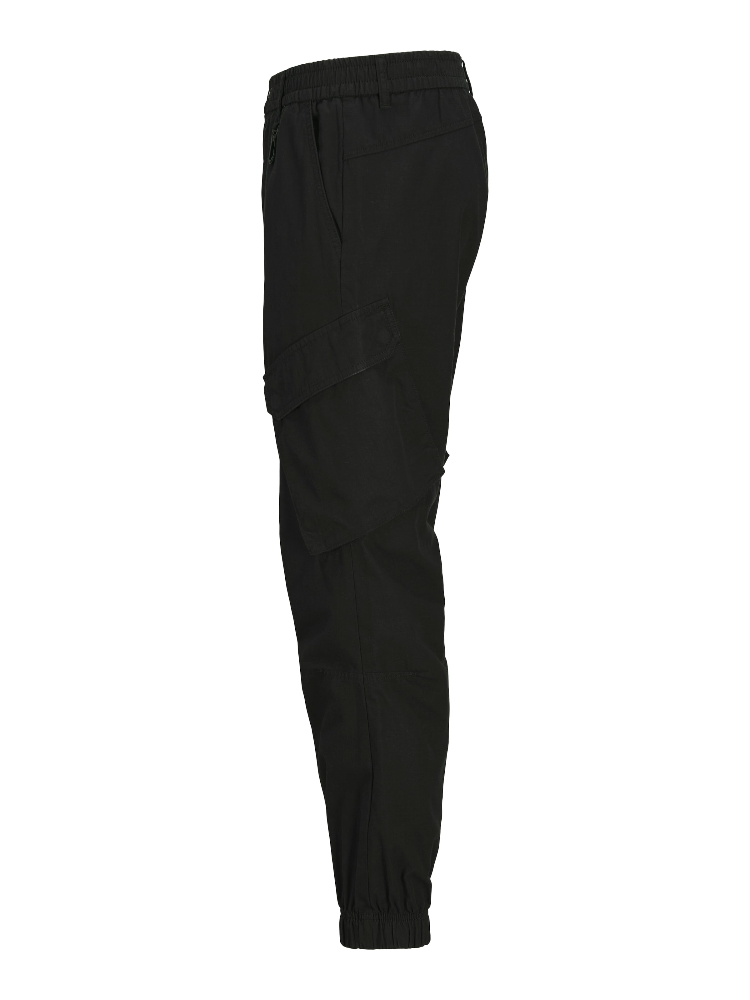 JACK & JONES Tapered Cargo Pants 'JPSTKANE ELLIOT' in Black