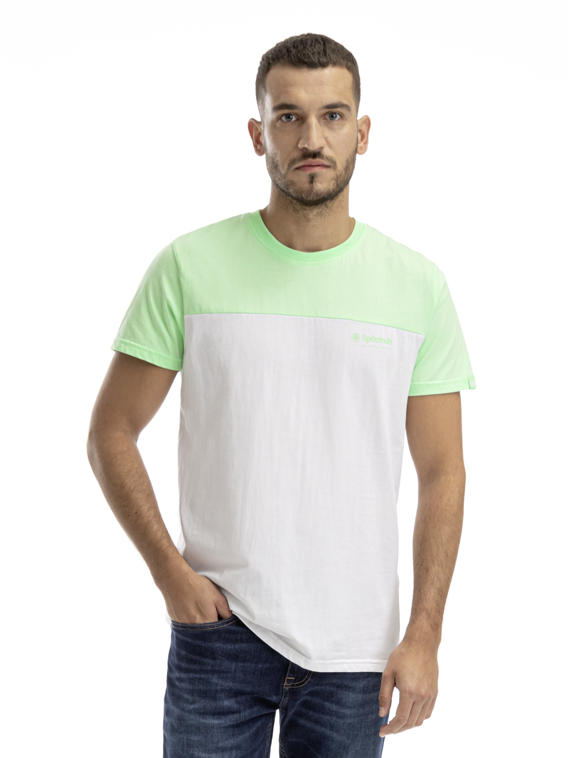 T-Shirt SPITZBUB en vert : devant