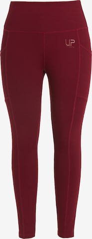 Ulla Popken Skinny Workout Pants in Red: front
