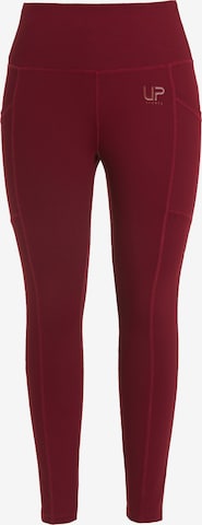 Skinny Pantalon de sport Ulla Popken en rouge : devant