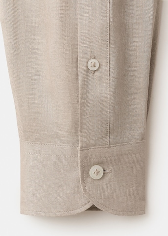 MANGO MAN Regular fit Button Up Shirt 'Parrot' in Beige
