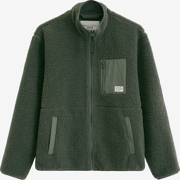 Marc O'Polo DENIM Fleece jas in Groen: voorkant
