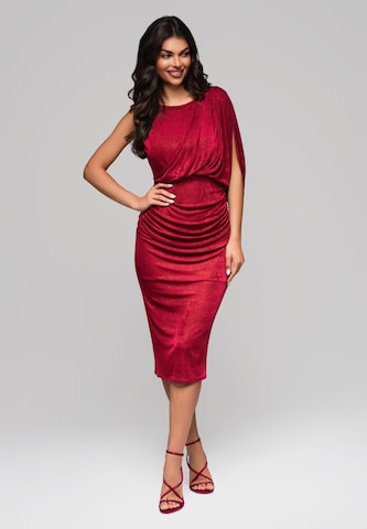 Robe de soirée Ombre en rouge : devant