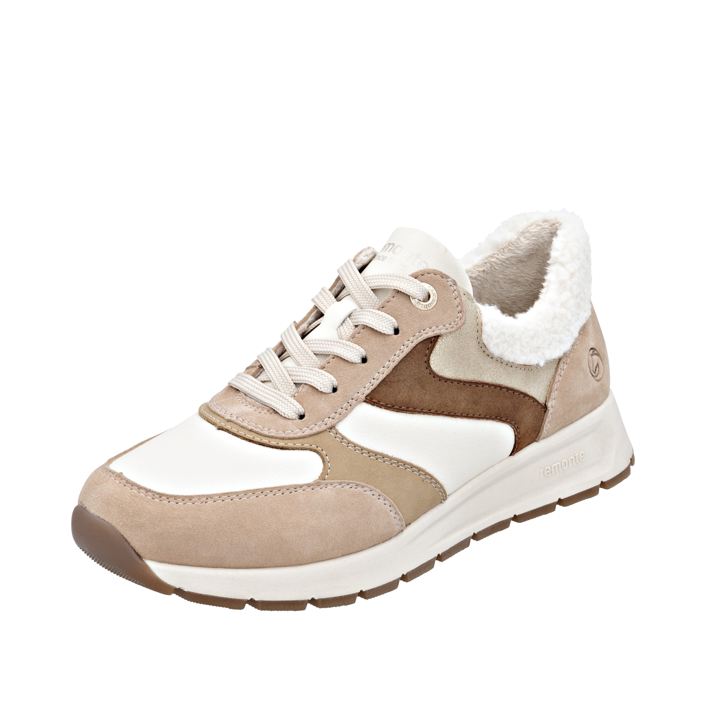 Sneaker bassa REMONTE di colore beige / marrone / bianco, Visualizzazione prodotti
