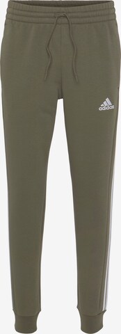 ADIDAS SPORTSWEAR Tapered Workout Pants 'Essentials' in Green: front