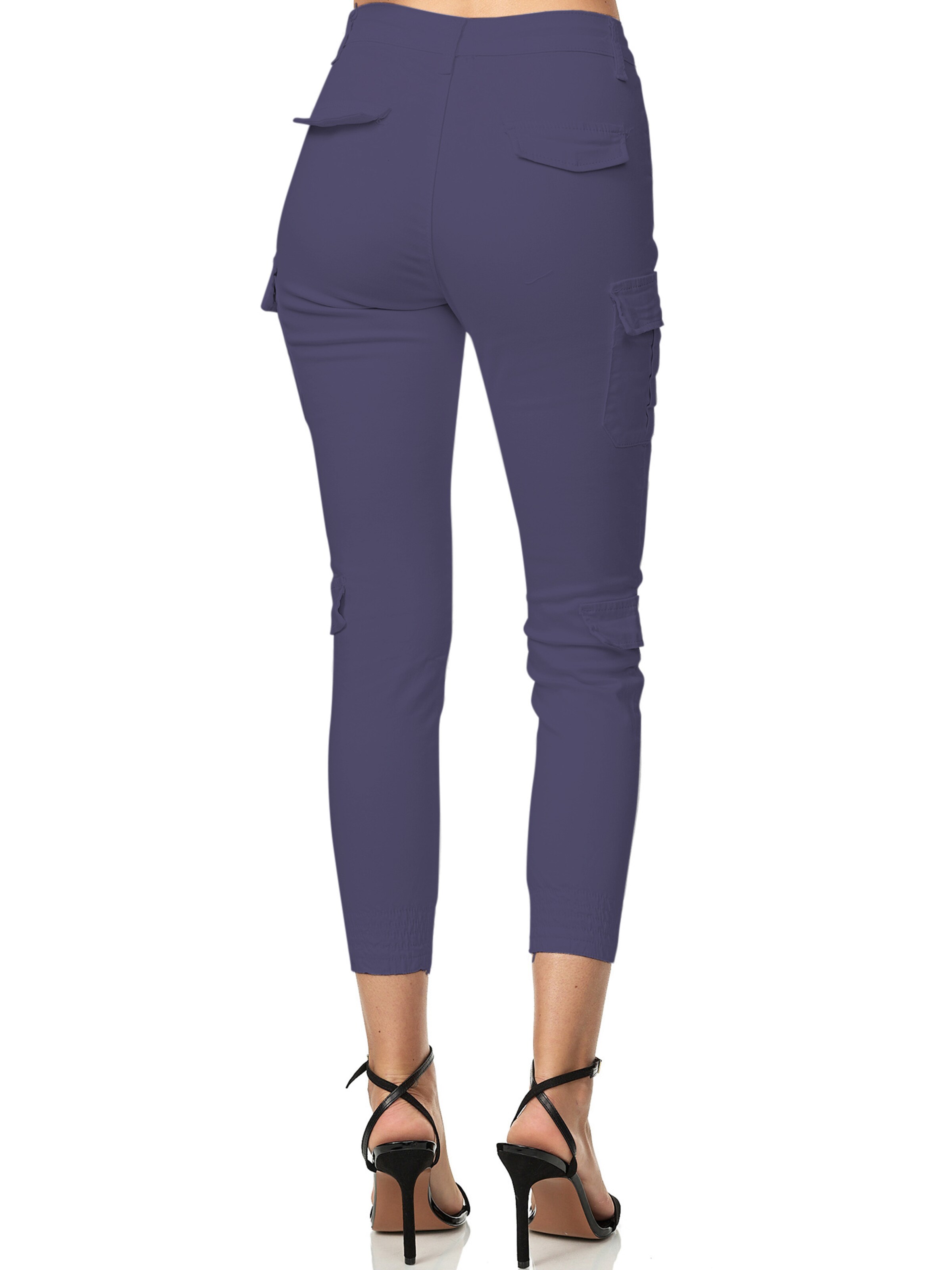 Elara Slimfit Cargohose in Blau