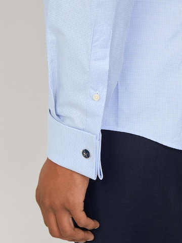 Hackett London Regular Fit Hemd 'Mini Gingham' in Blau