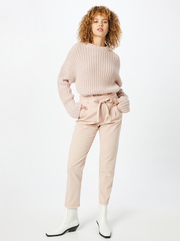 ESPRIT - Tapered Pantalón plisado en beige