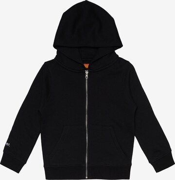 smiler. Zip-Up Hoodie in Black: front